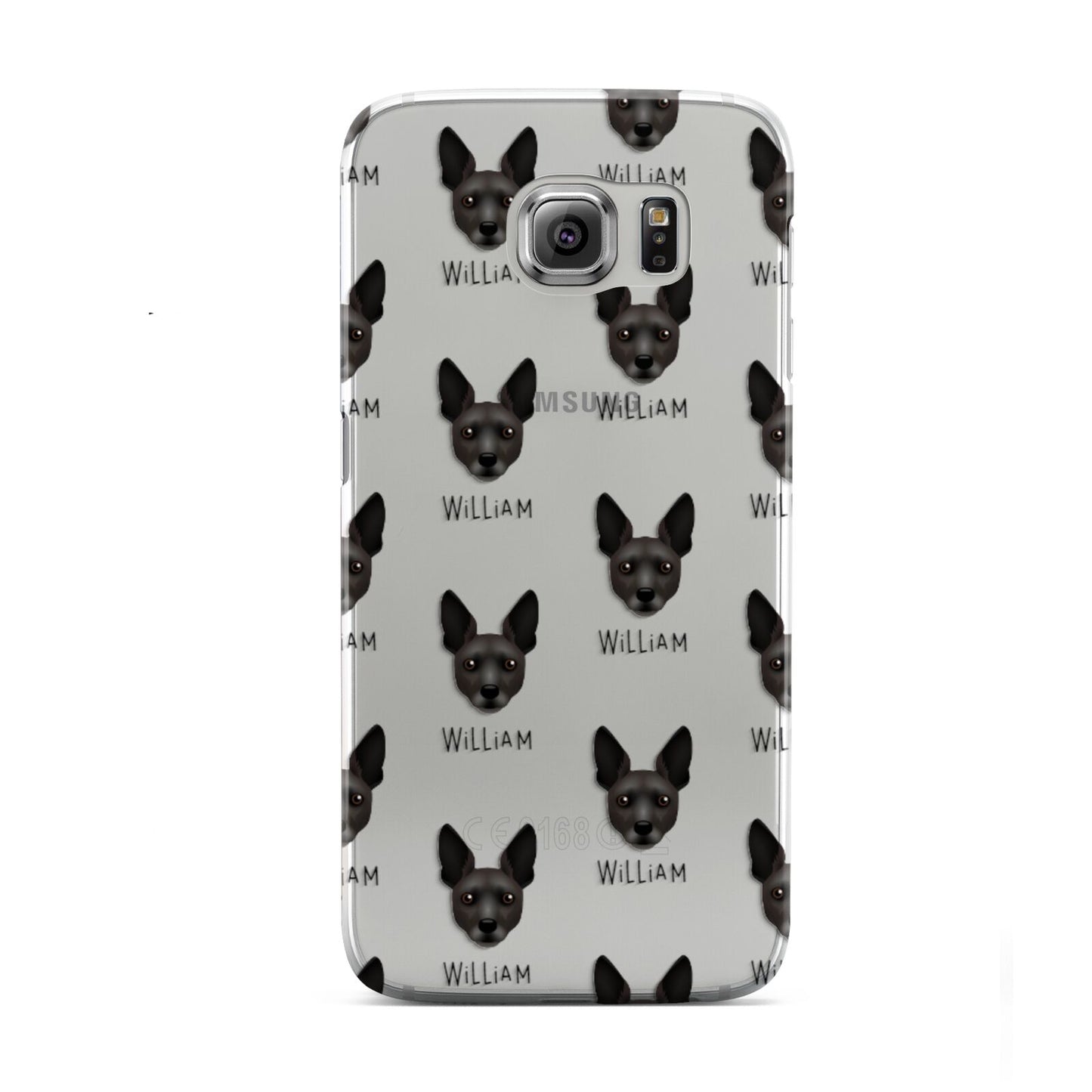 Rat Terrier Icon with Name Samsung Galaxy S6 Case