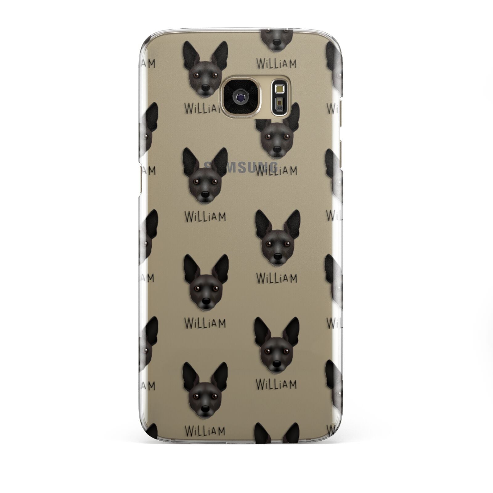 Rat Terrier Icon with Name Samsung Galaxy S7 Edge Case