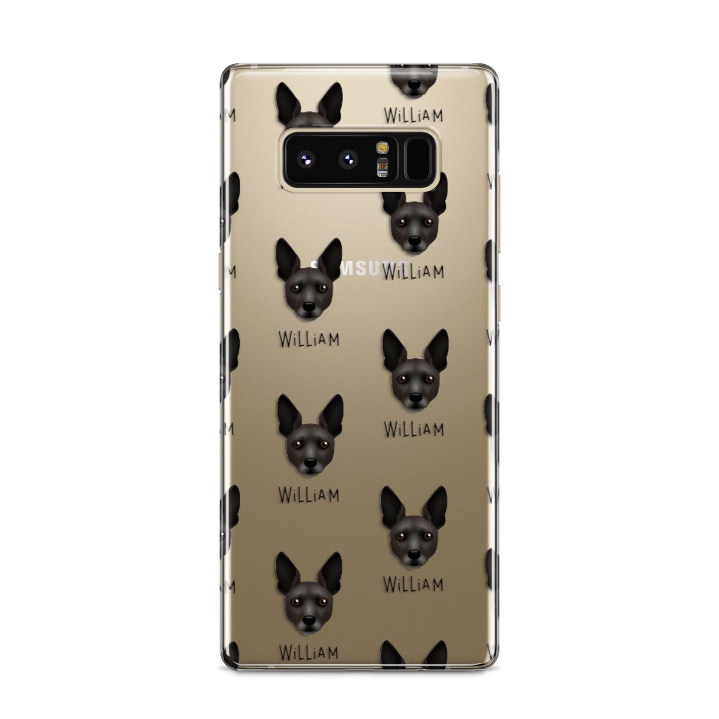 Rat Terrier Icon with Name Samsung Galaxy S8 Case