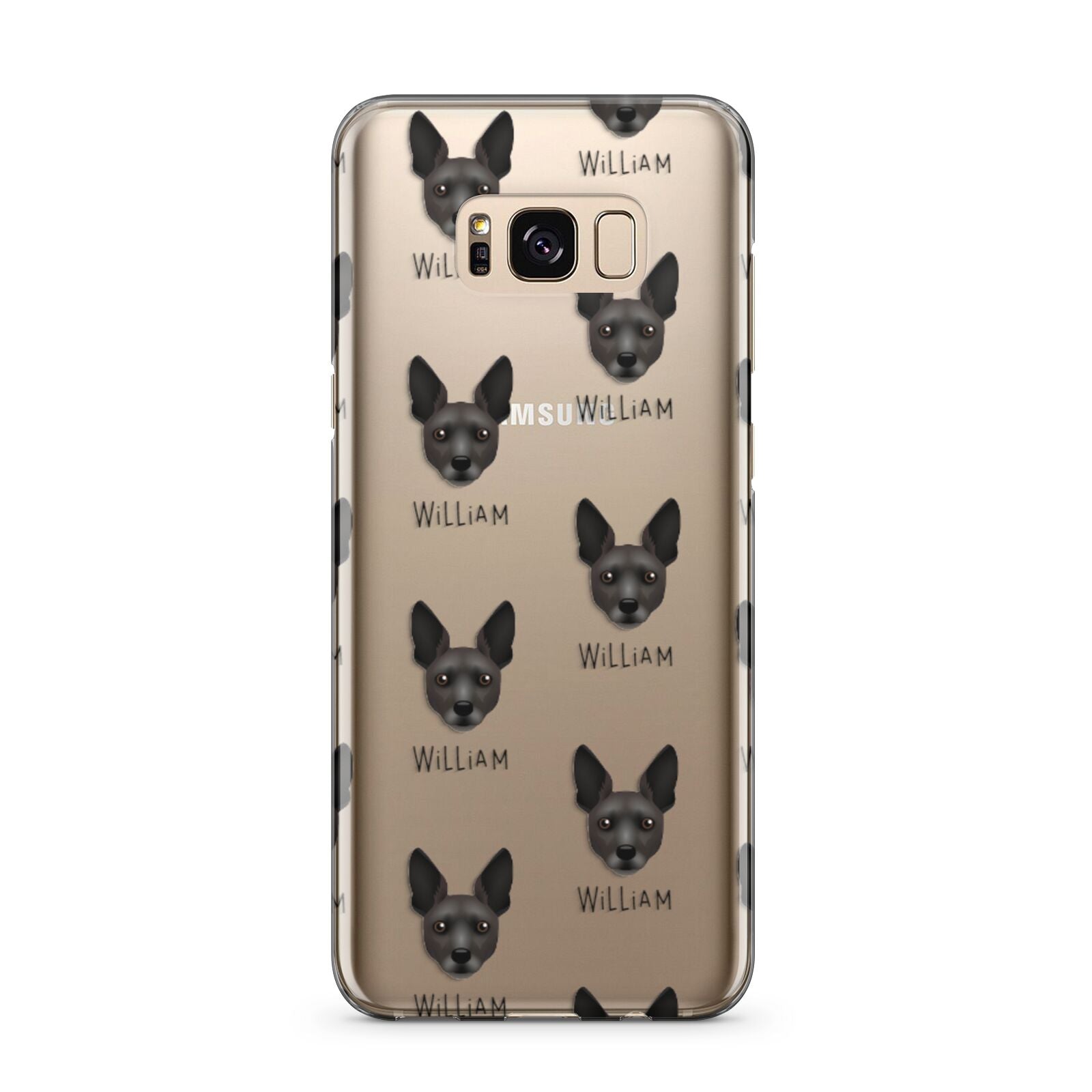 Rat Terrier Icon with Name Samsung Galaxy S8 Plus Case