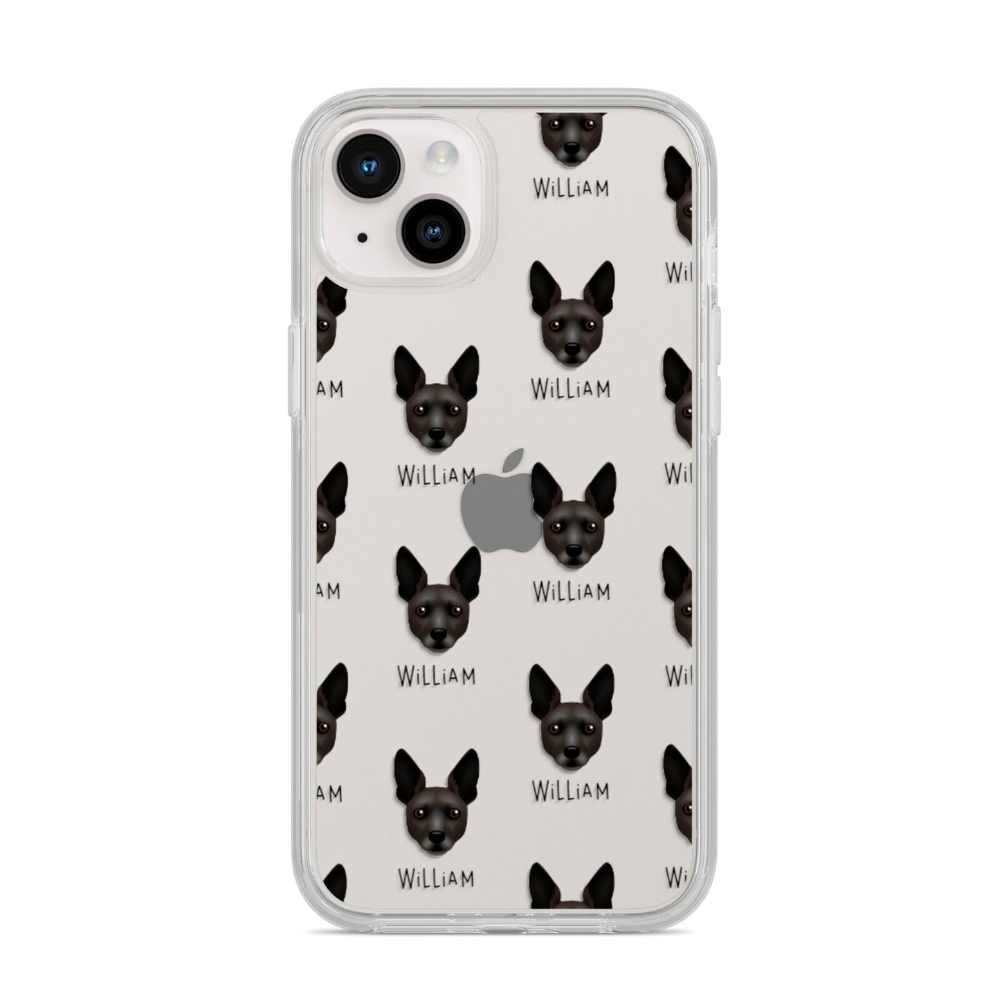 Rat Terrier Icon with Name iPhone 14 Plus Clear Tough Case Starlight