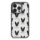 Rat Terrier Icon with Name iPhone 14 Pro Black Impact Case on Silver phone