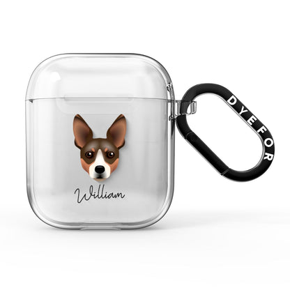 Rat Terrier Personalised AirPods Clear Case