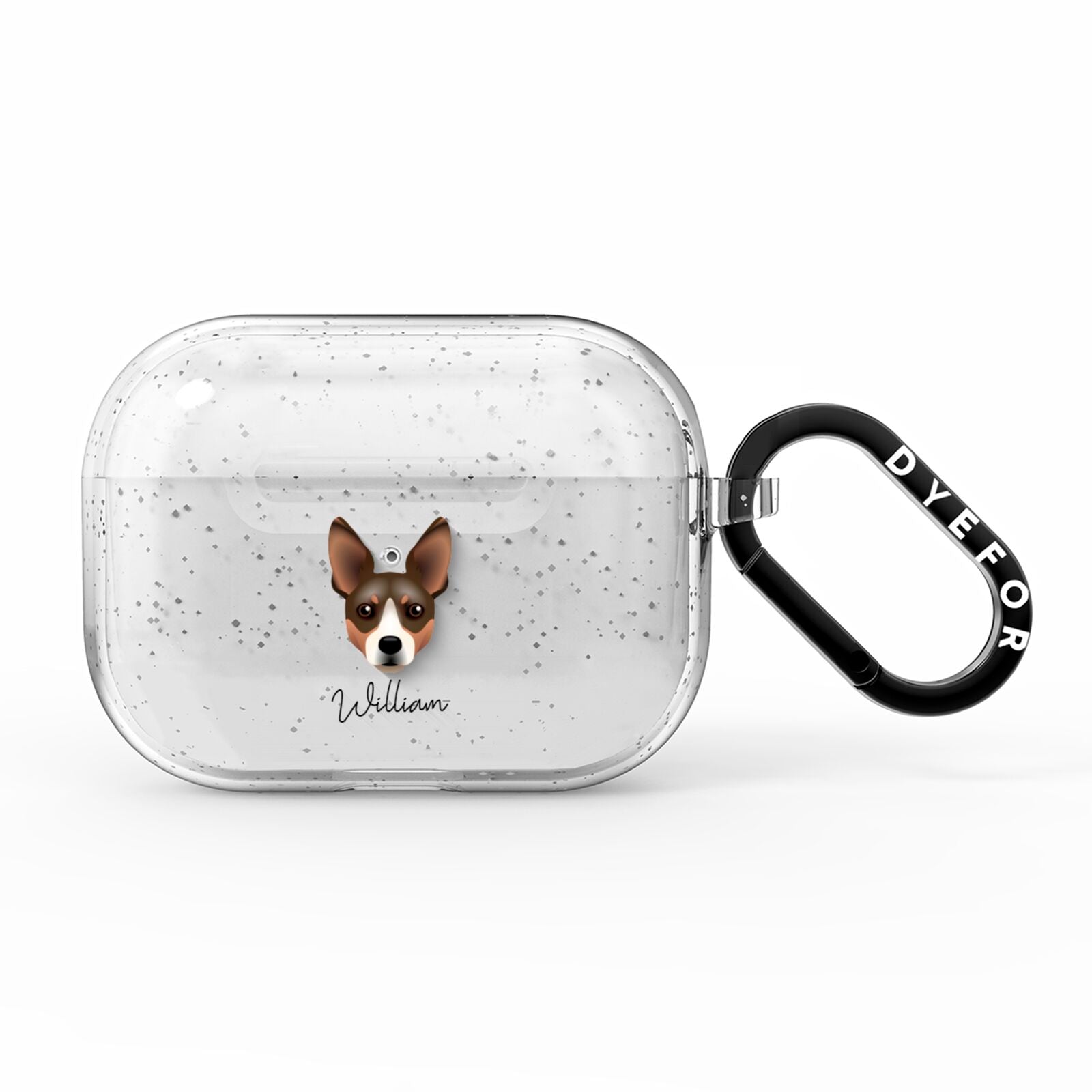 Rat Terrier Personalised AirPods Pro Glitter Case