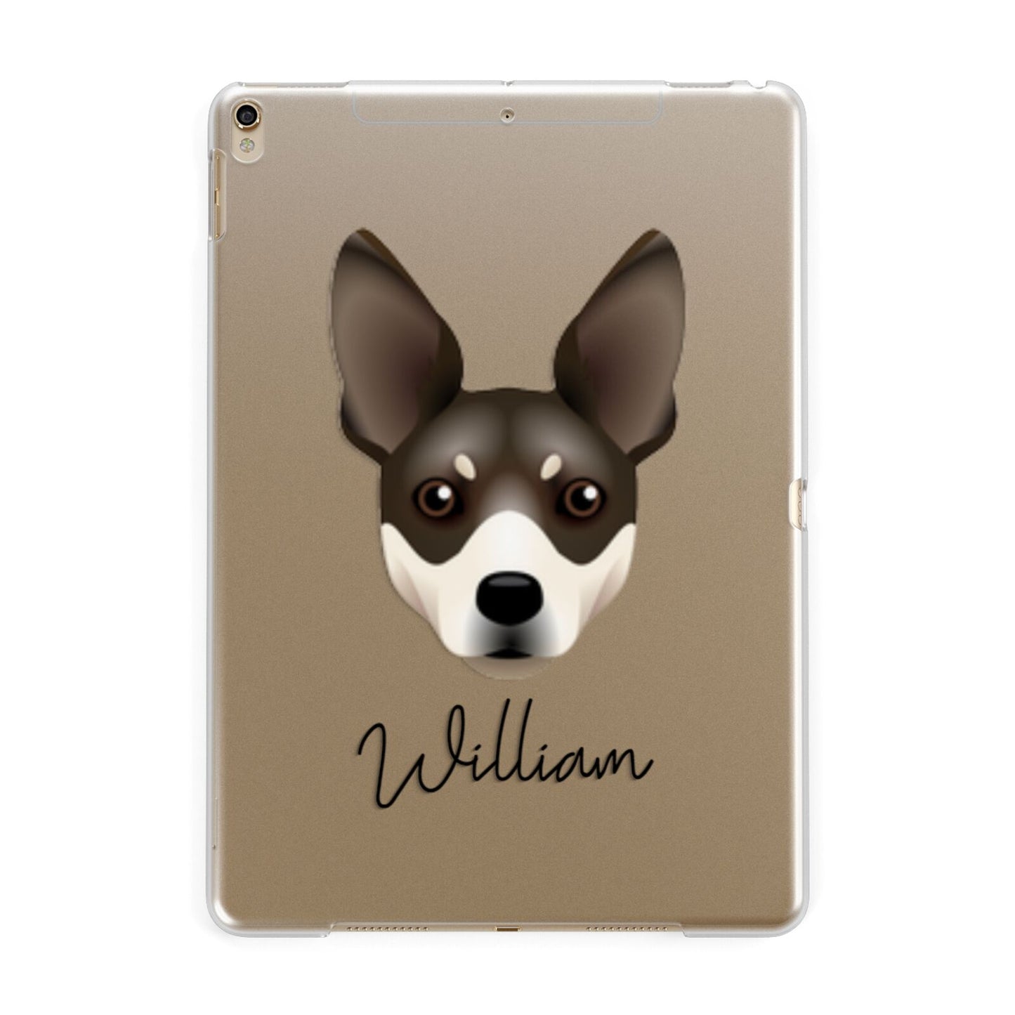 Rat Terrier Personalised Apple iPad Gold Case