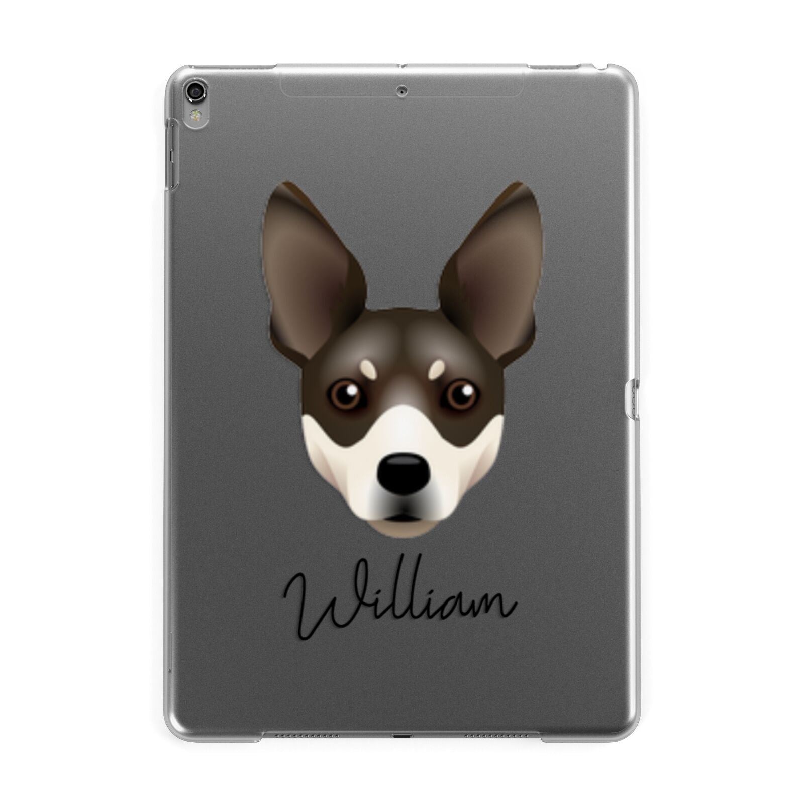 Rat Terrier Personalised Apple iPad Grey Case