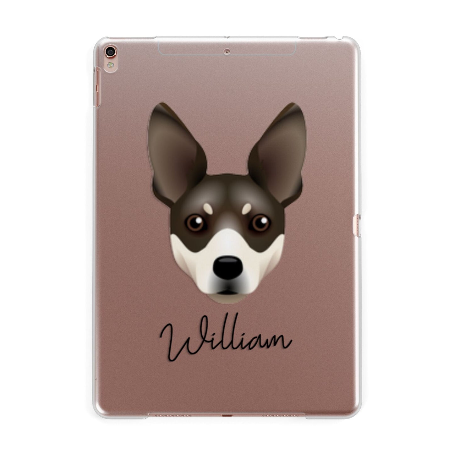 Rat Terrier Personalised Apple iPad Rose Gold Case