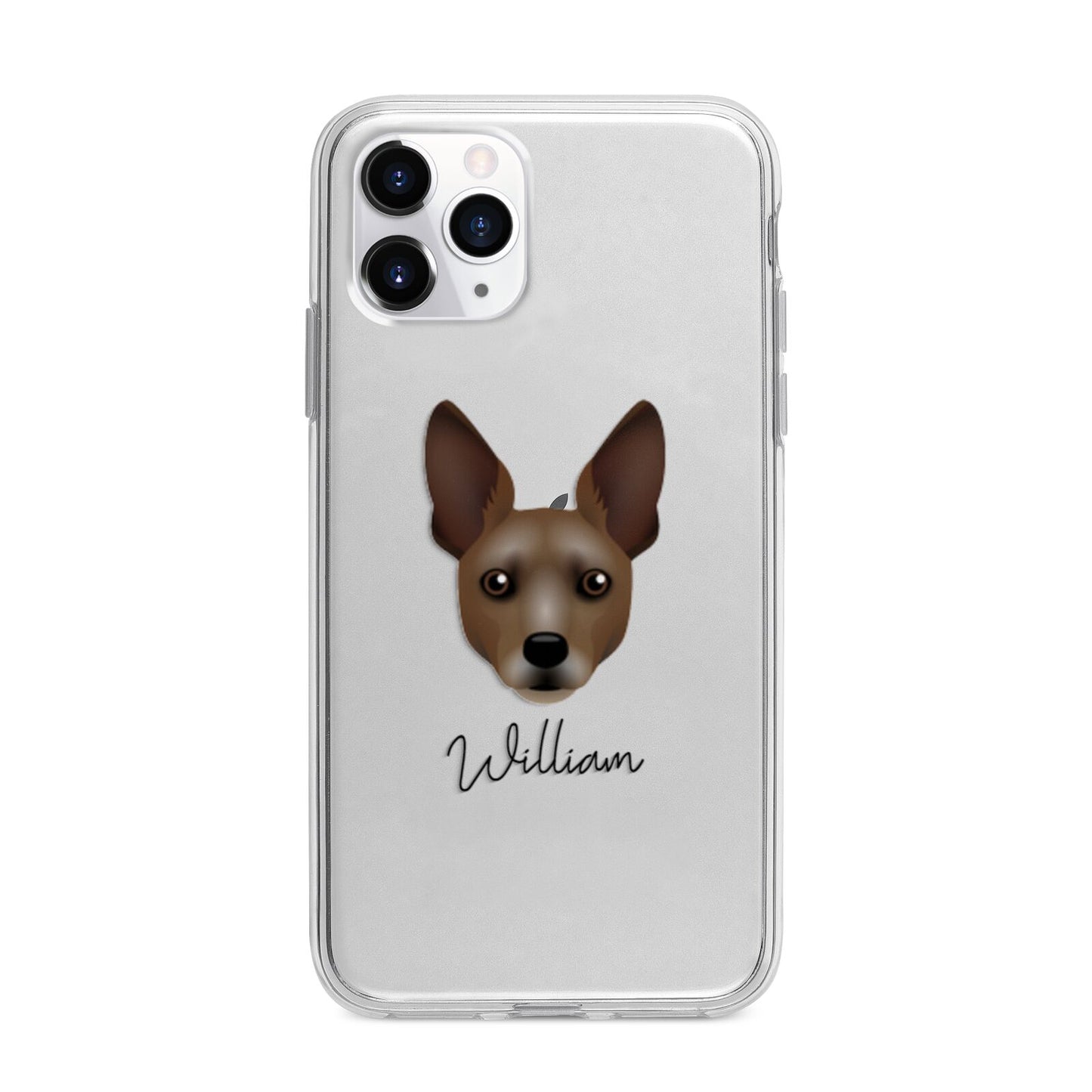 Rat Terrier Personalised Apple iPhone 11 Pro Max in Silver with Bumper Case