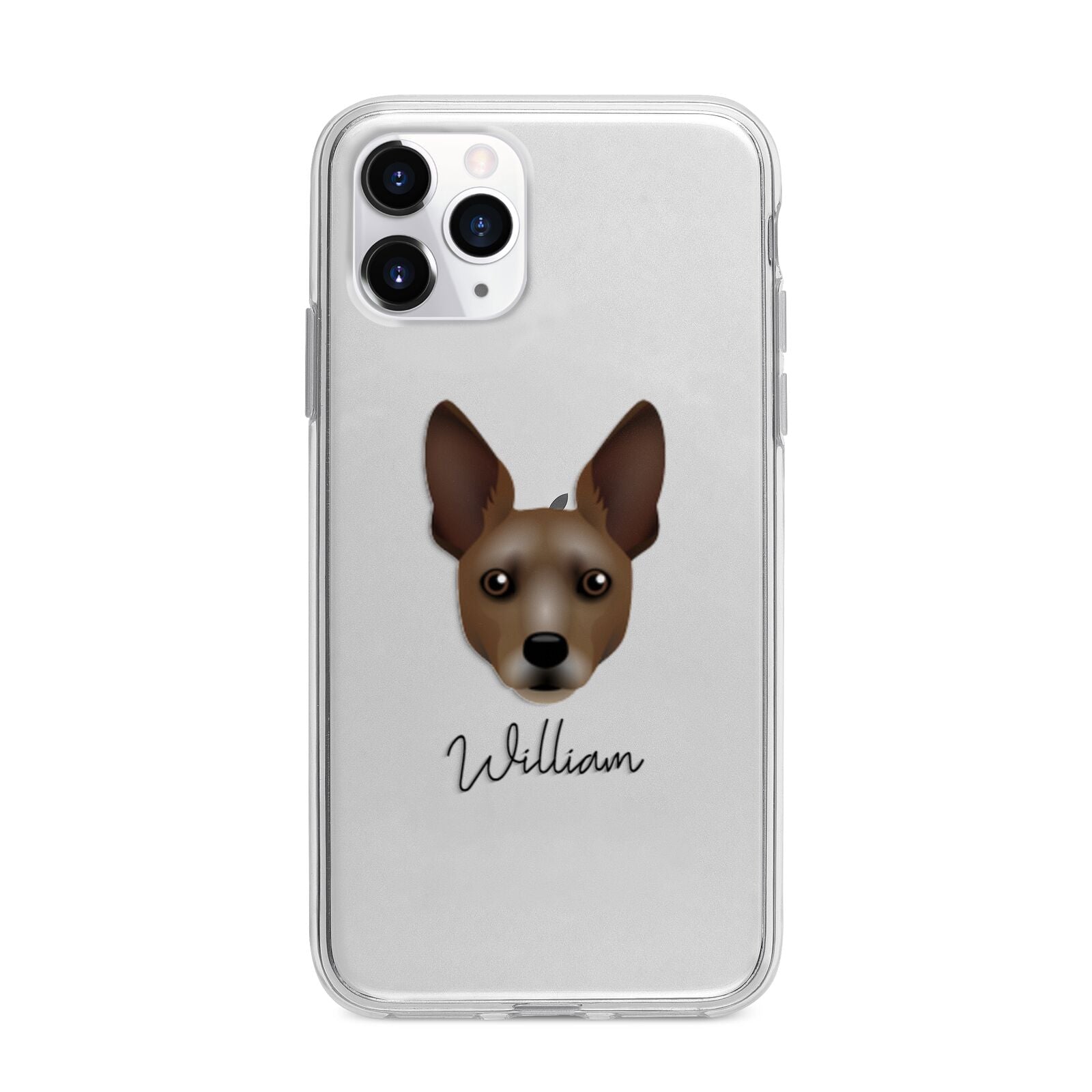 Rat Terrier Personalised Apple iPhone 11 Pro in Silver with Bumper Case