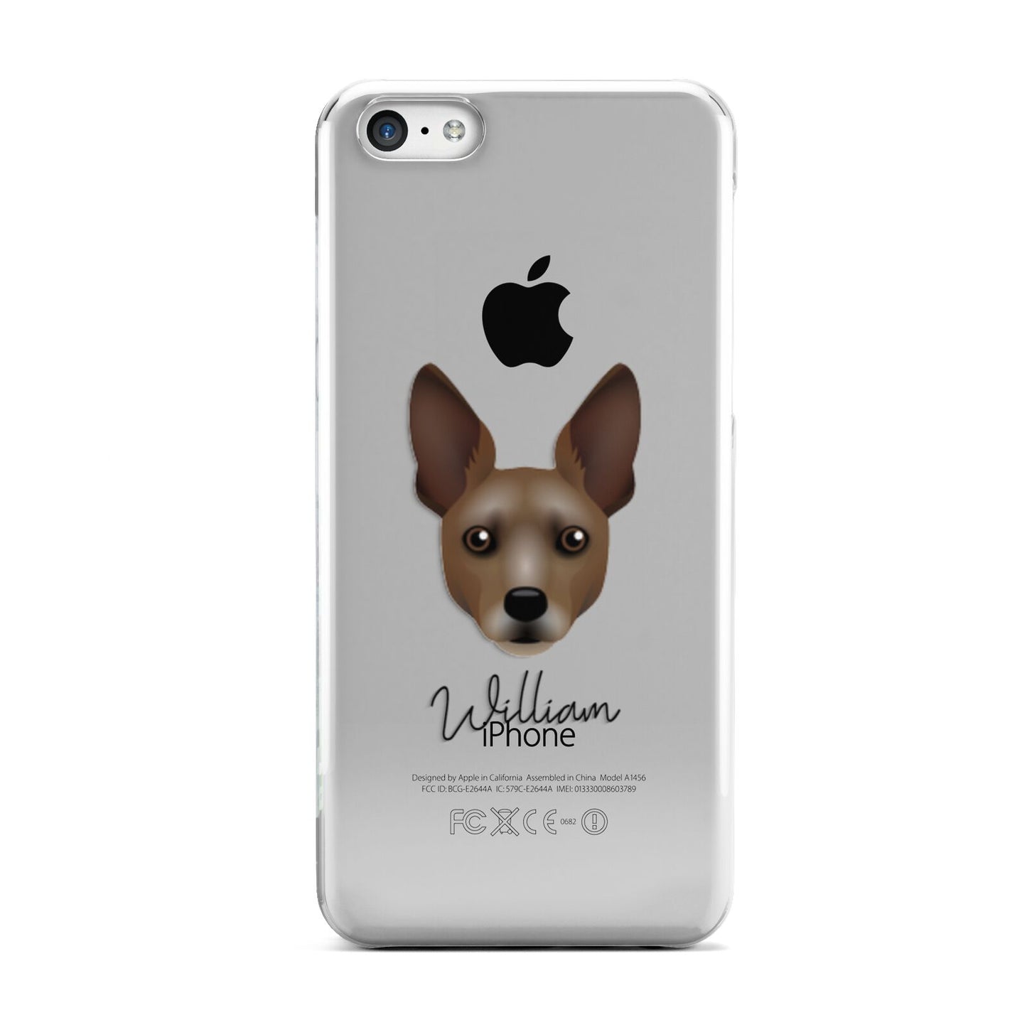 Rat Terrier Personalised Apple iPhone 5c Case