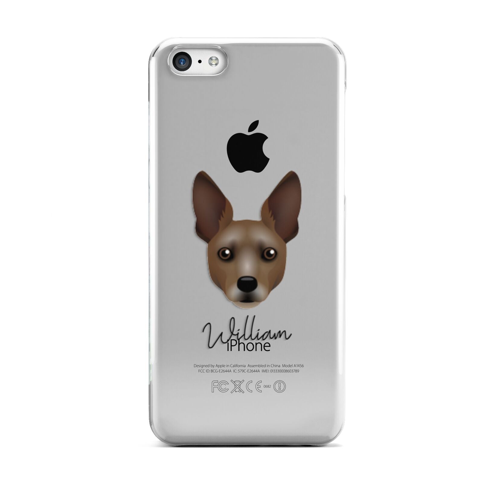 Rat Terrier Personalised Apple iPhone 5c Case