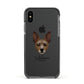 Rat Terrier Personalised Apple iPhone Xs Impact Case Black Edge on Black Phone