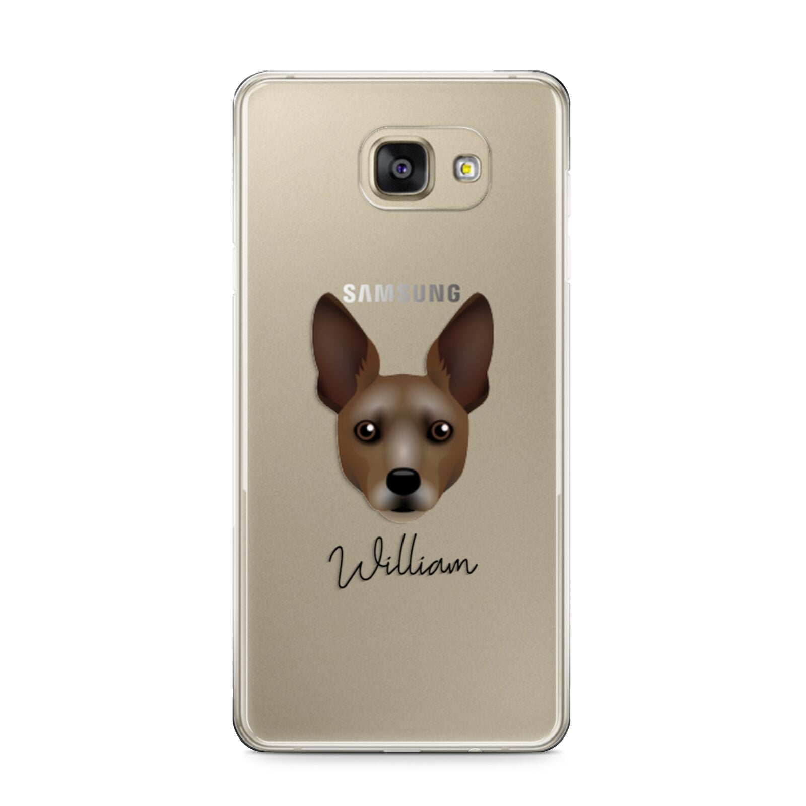 Rat Terrier Personalised Samsung Galaxy A9 2016 Case on gold phone