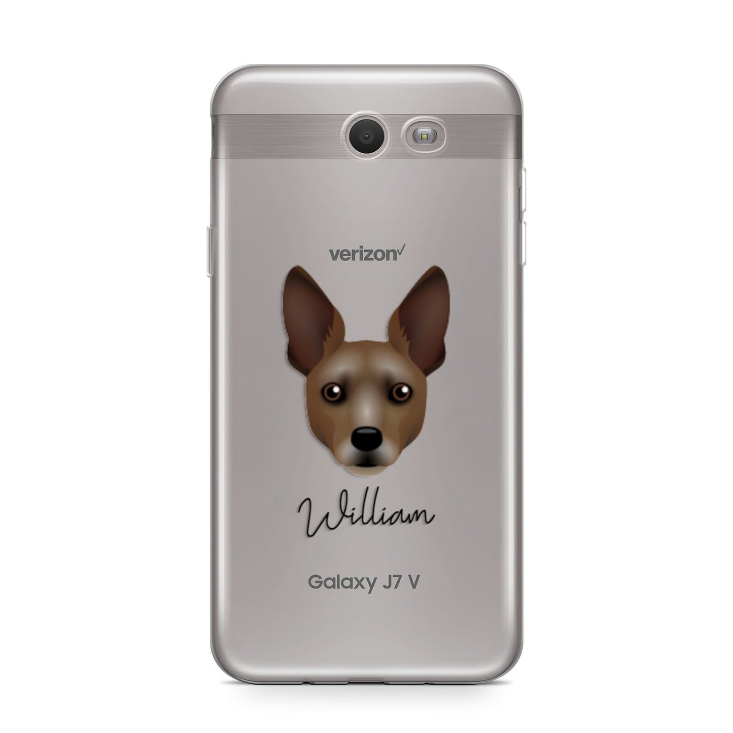 Rat Terrier Personalised Samsung Galaxy J7 2017 Case