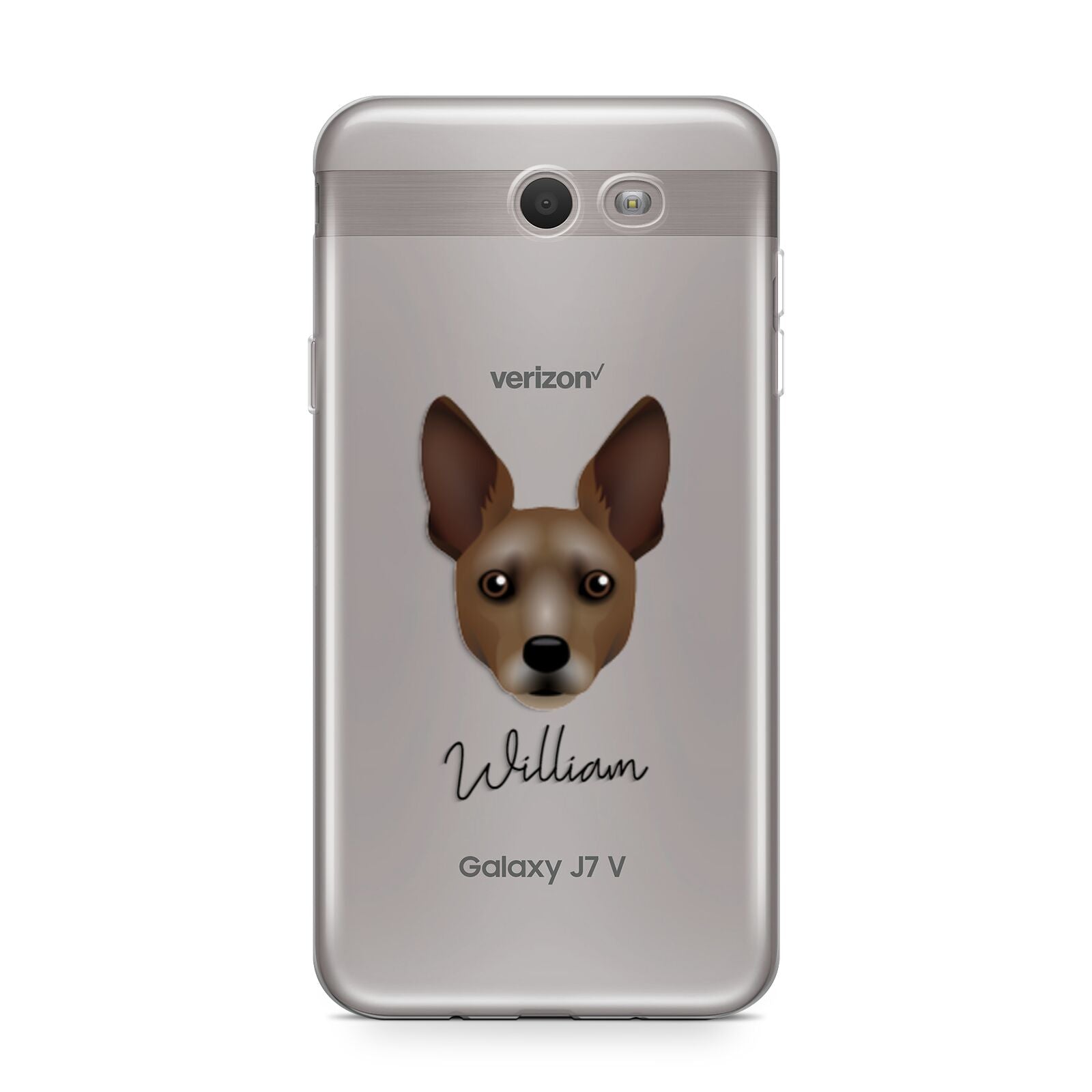 Rat Terrier Personalised Samsung Galaxy J7 2017 Case