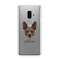 Rat Terrier Personalised Samsung Galaxy S9 Plus Case on Silver phone