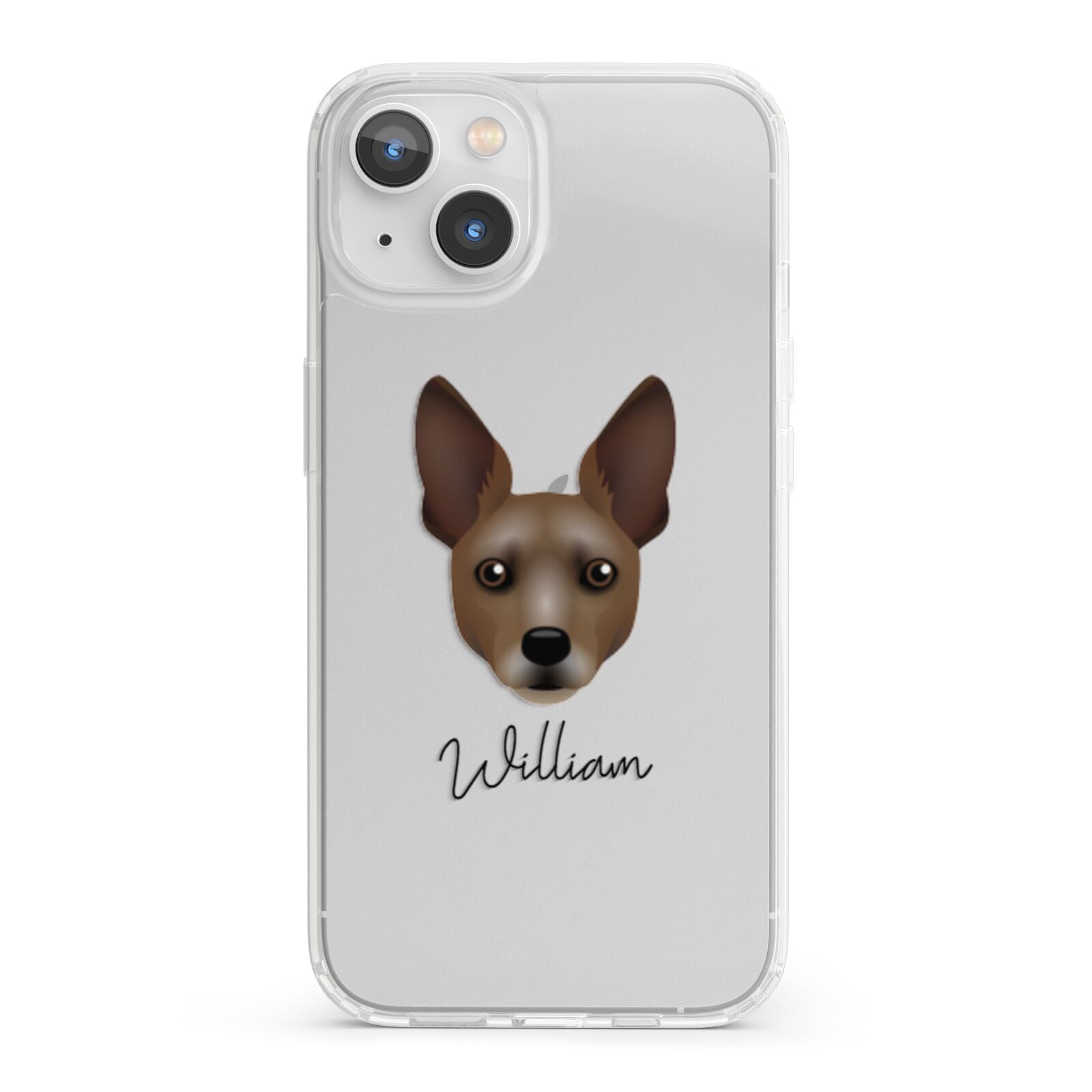 Rat Terrier Personalised iPhone 13 Clear Bumper Case