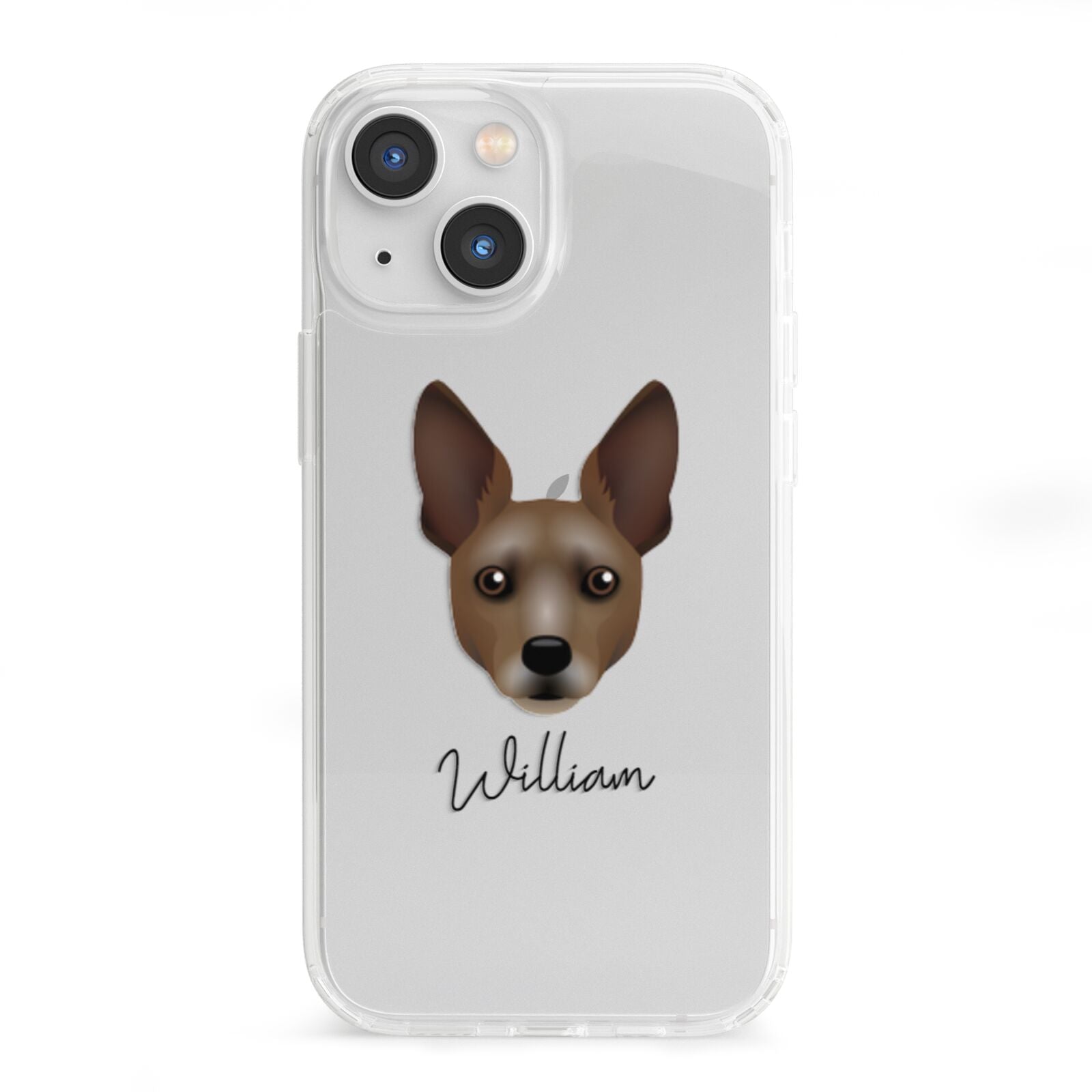 Rat Terrier Personalised iPhone 13 Mini Clear Bumper Case