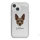 Rat Terrier Personalised iPhone 13 Mini TPU Impact Case with White Edges