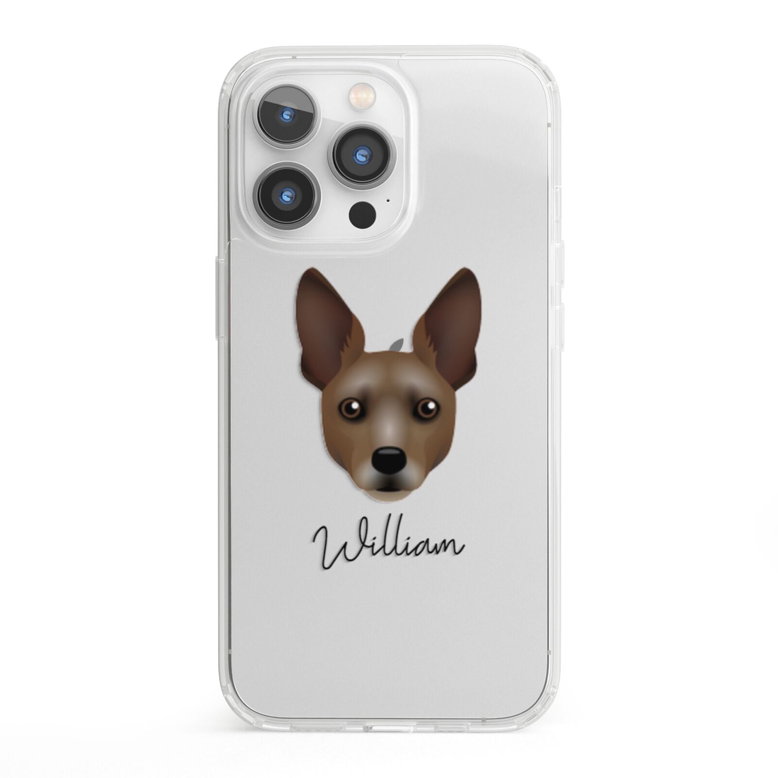 Rat Terrier Personalised iPhone 13 Pro Clear Bumper Case