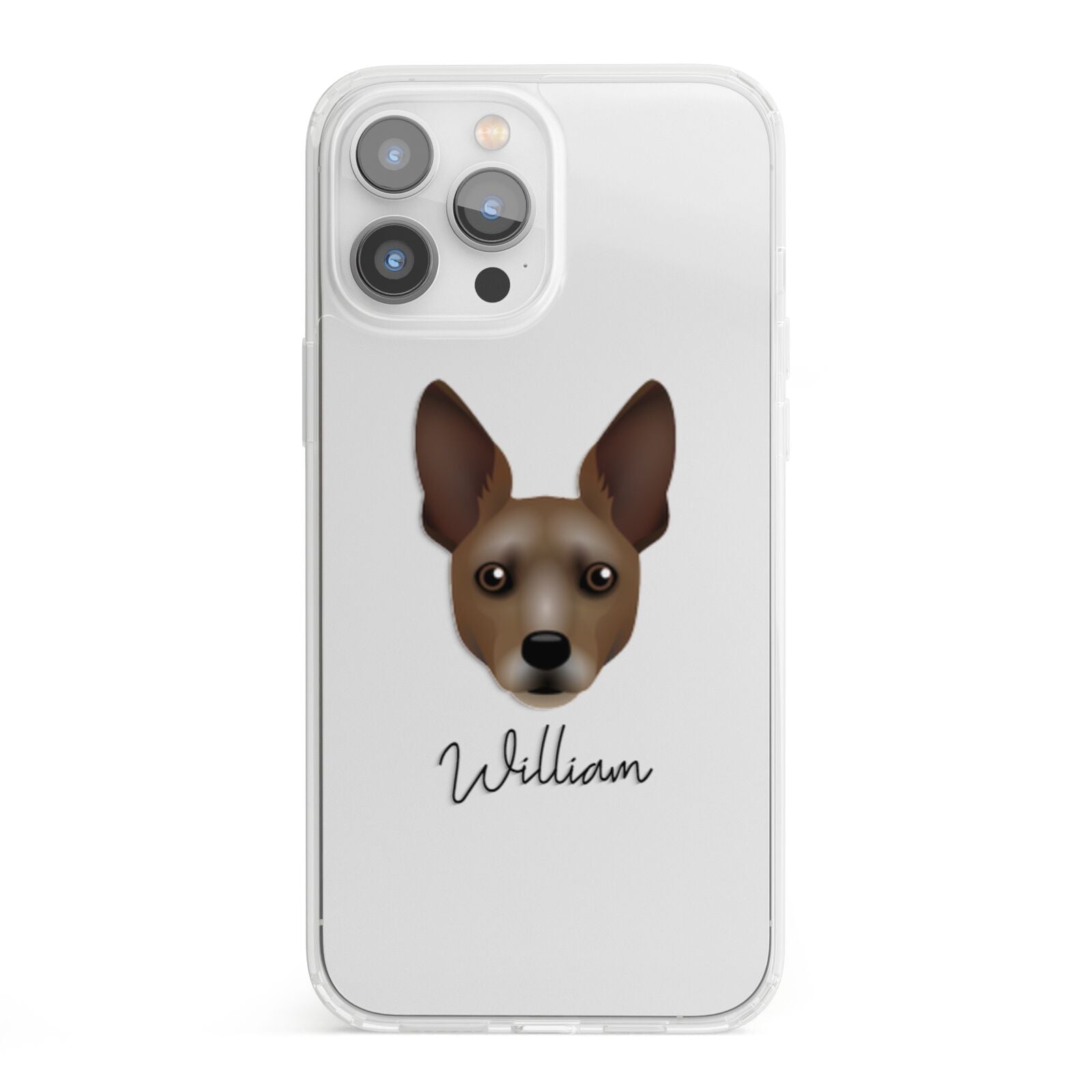 Rat Terrier Personalised iPhone 13 Pro Max Clear Bumper Case