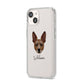 Rat Terrier Personalised iPhone 14 Clear Tough Case Starlight Angled Image