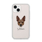 Rat Terrier Personalised iPhone 14 Clear Tough Case Starlight