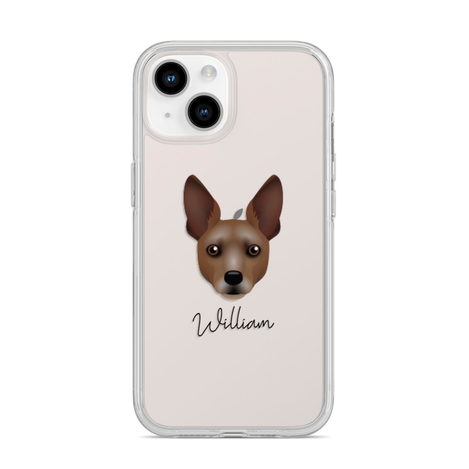 Rat Terrier Personalised iPhone 14 Clear Tough Case Starlight