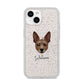 Rat Terrier Personalised iPhone 14 Glitter Tough Case Starlight