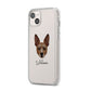 Rat Terrier Personalised iPhone 14 Plus Clear Tough Case Starlight Angled Image