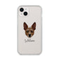Rat Terrier Personalised iPhone 14 Plus Clear Tough Case Starlight