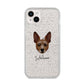 Rat Terrier Personalised iPhone 14 Plus Glitter Tough Case Starlight