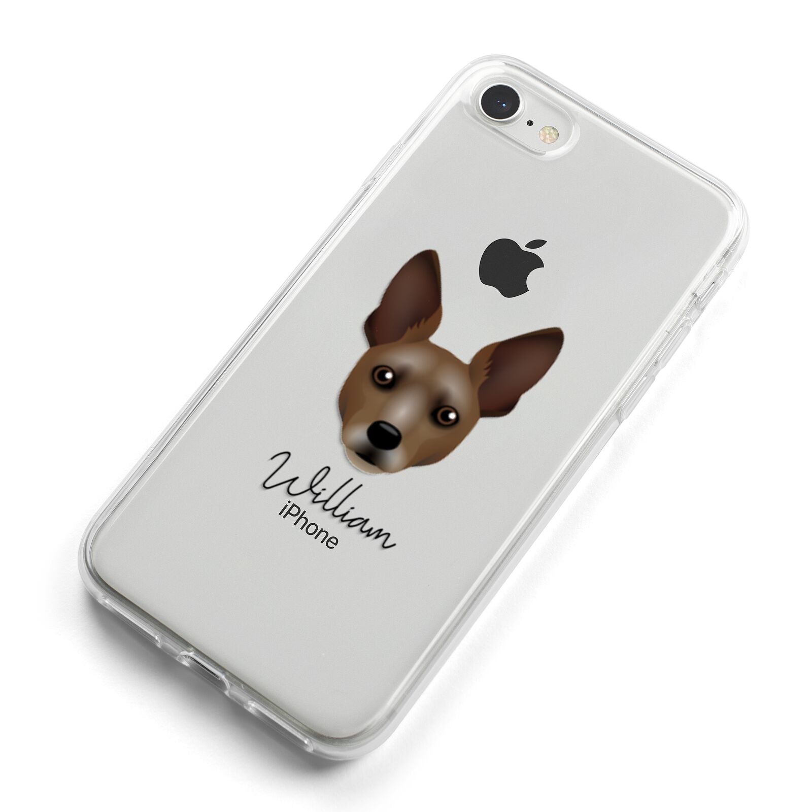 Rat Terrier Personalised iPhone 8 Bumper Case on Silver iPhone Alternative Image