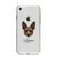 Rat Terrier Personalised iPhone 8 Bumper Case on Silver iPhone