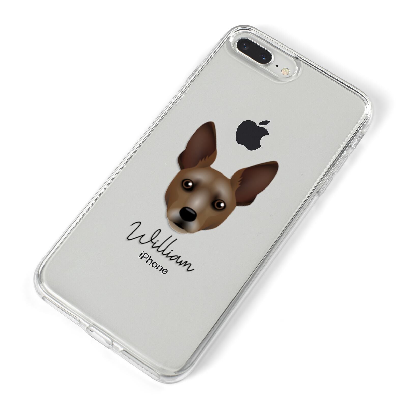 Rat Terrier Personalised iPhone 8 Plus Bumper Case on Silver iPhone Alternative Image