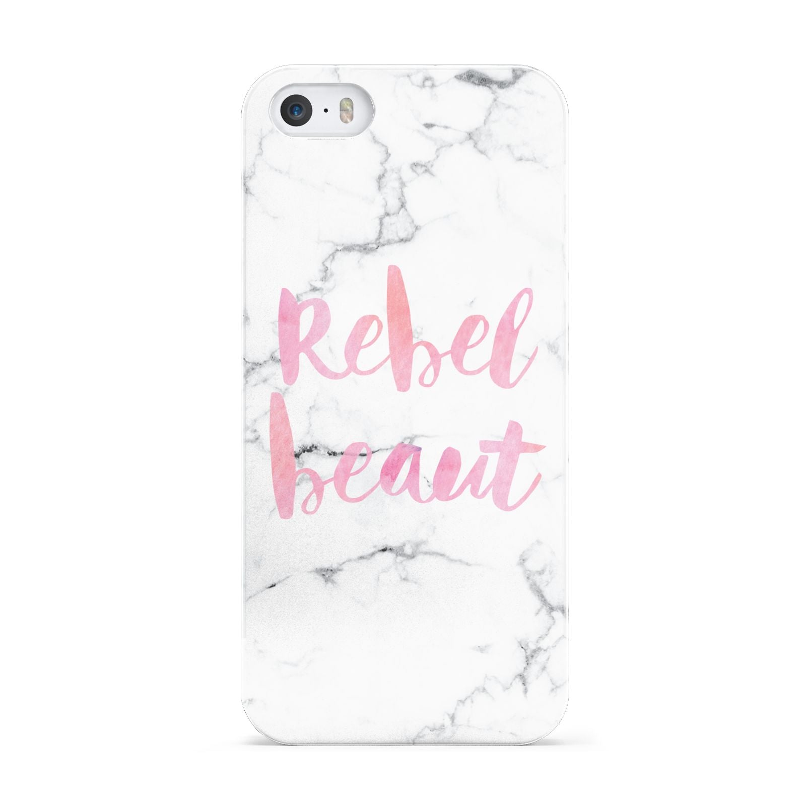 Rebel Heart Grey Marble Effect Apple iPhone 5 Case