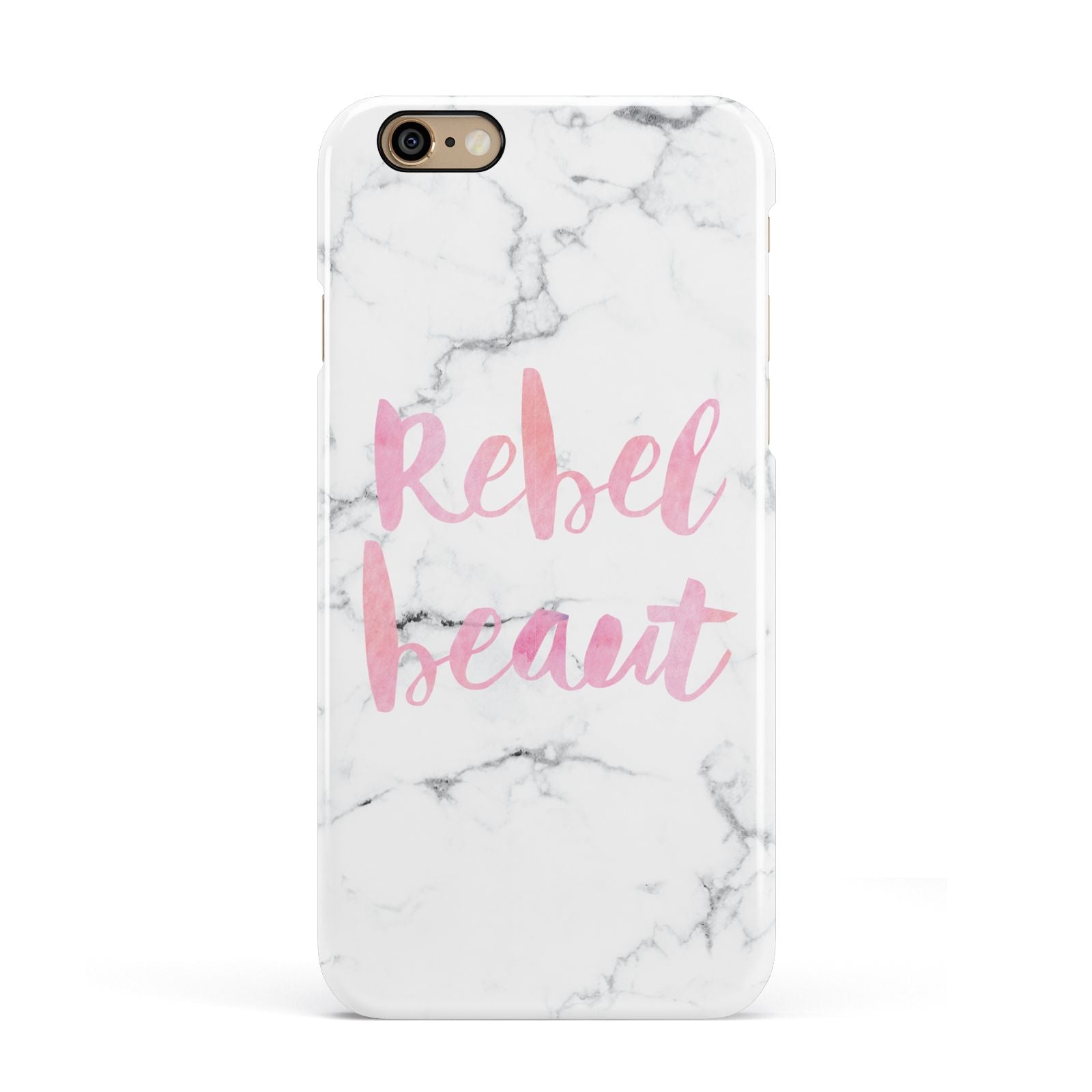 Rebel Heart Grey Marble Effect Apple iPhone 6 3D Snap Case