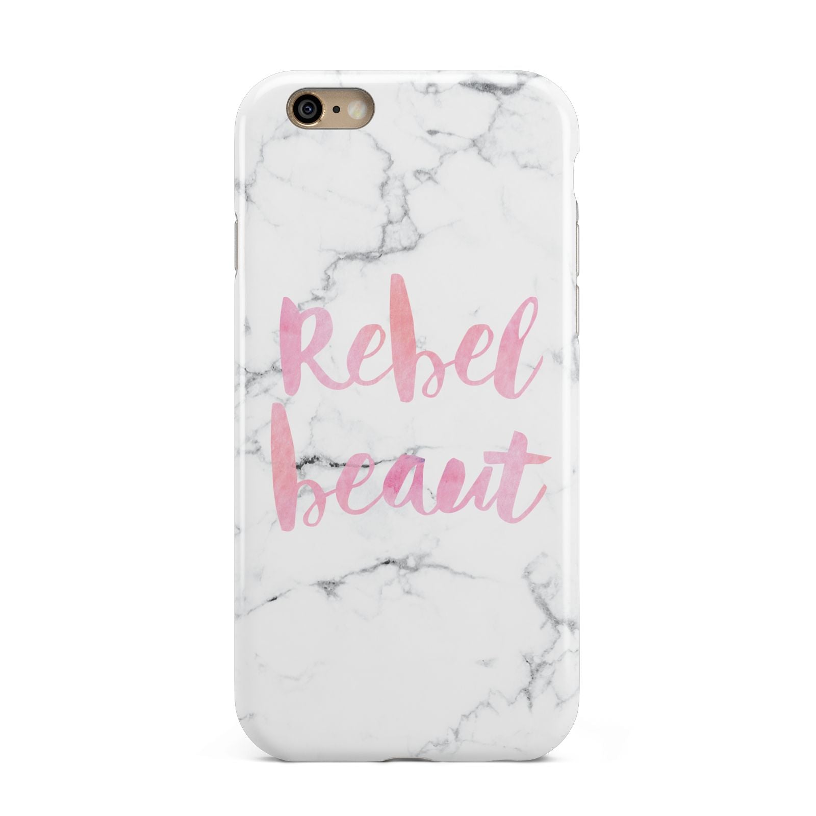 Rebel Heart Grey Marble Effect Apple iPhone 6 3D Tough Case