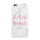 Rebel Heart Grey Marble Effect Apple iPhone 6 Plus 3D Tough Case