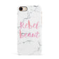 Rebel Heart Grey Marble Effect Apple iPhone 7 8 3D Snap Case