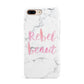 Rebel Heart Grey Marble Effect Apple iPhone 7 8 Plus 3D Tough Case