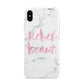 Rebel Heart Grey Marble Effect Apple iPhone Xs Max 3D Tough Case