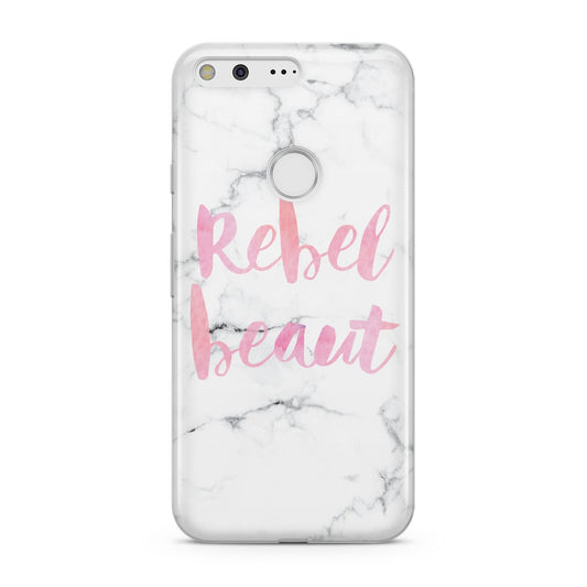 Rebel Heart Grey Marble Effect Google Pixel Case
