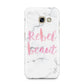 Rebel Heart Grey Marble Effect Samsung Galaxy A3 2017 Case on gold phone
