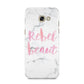 Rebel Heart Grey Marble Effect Samsung Galaxy A5 2017 Case on gold phone