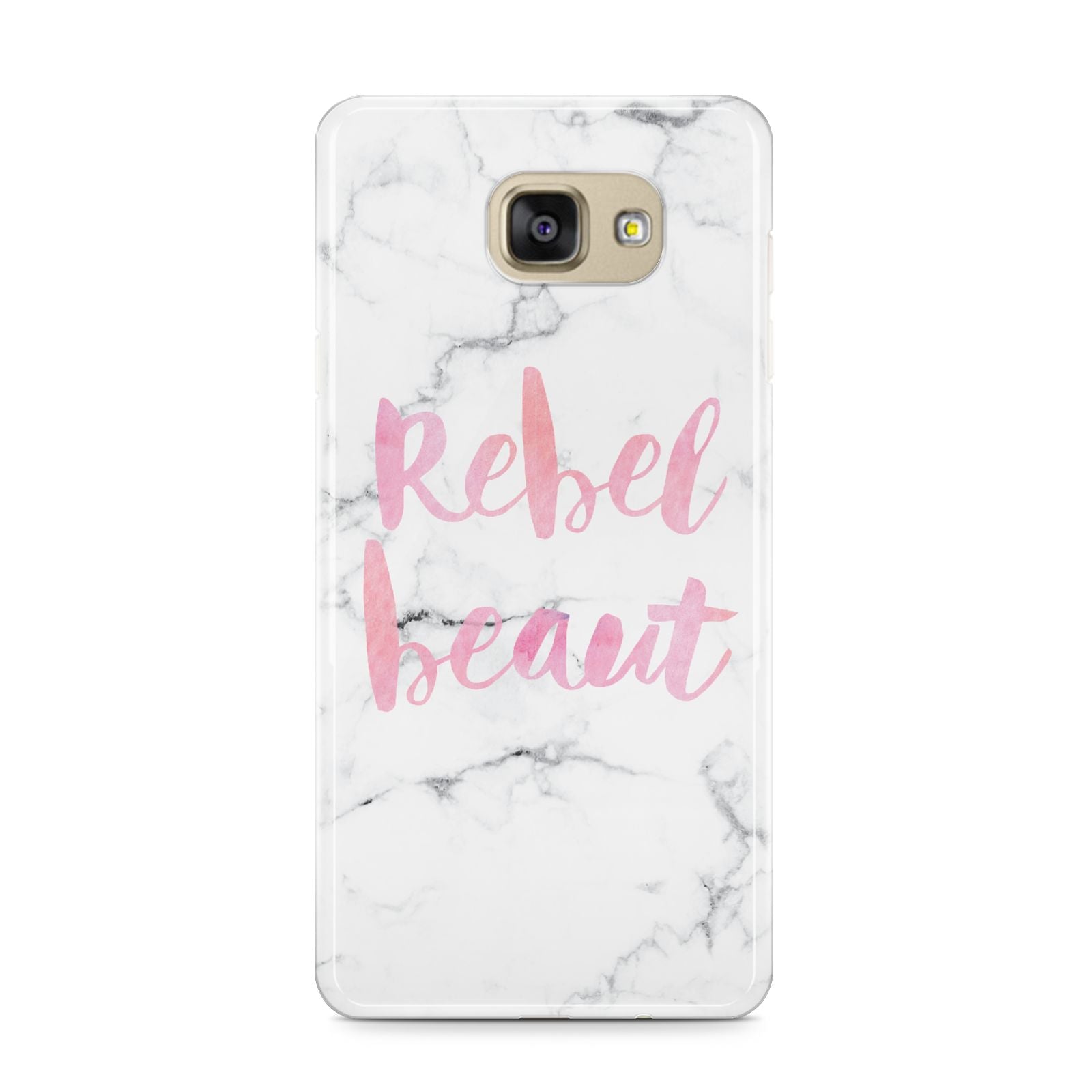 Rebel Heart Grey Marble Effect Samsung Galaxy A9 2016 Case on gold phone