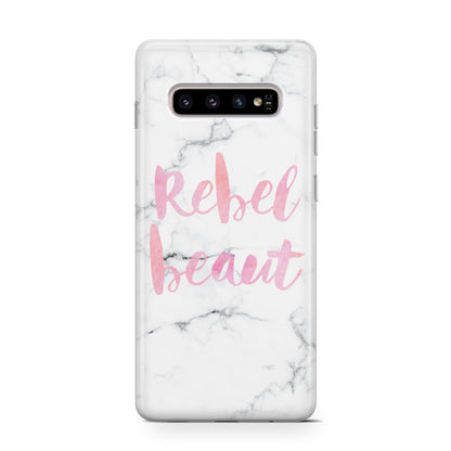 Rebel Heart Grey Marble Effect Samsung Galaxy S10 Case