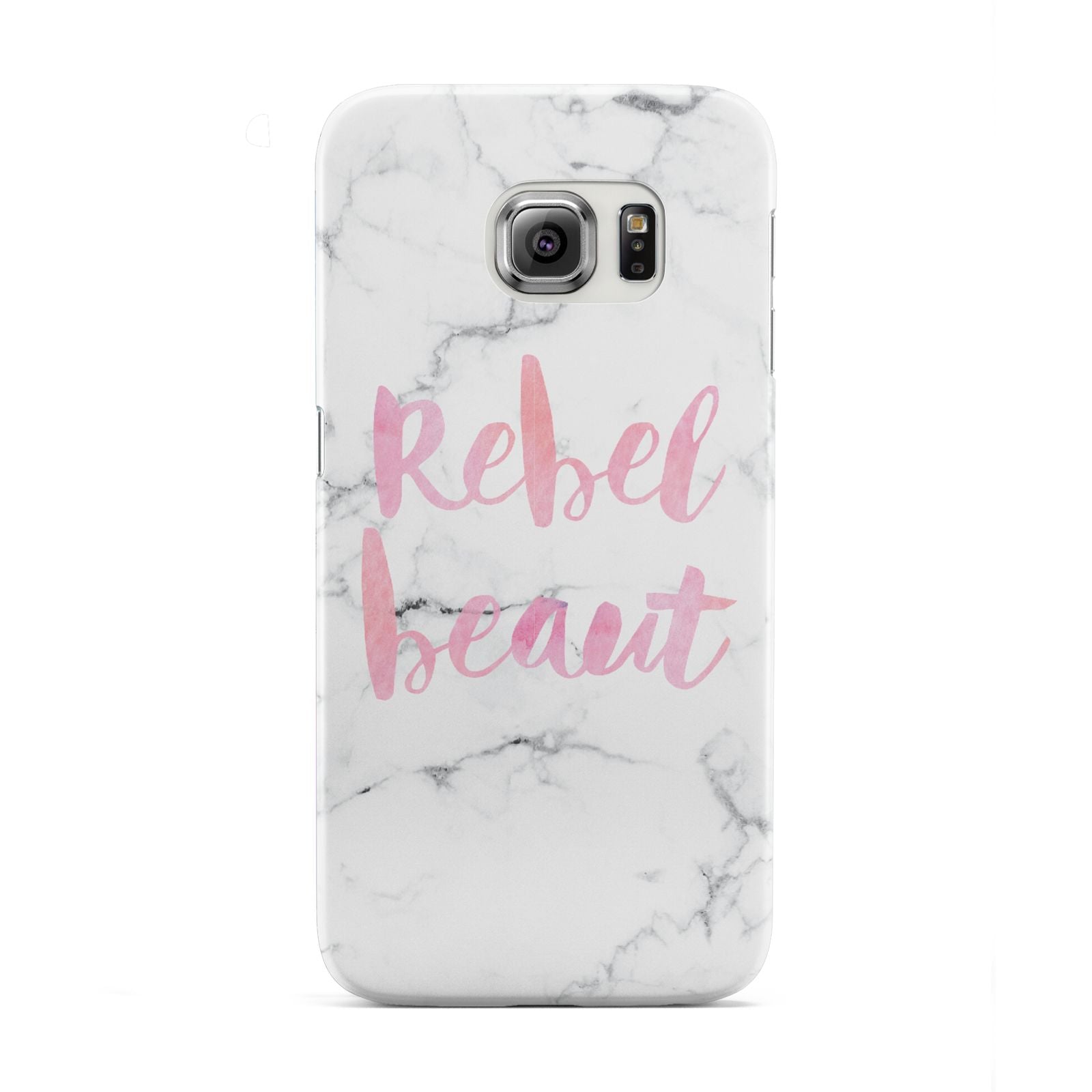 Rebel Heart Grey Marble Effect Samsung Galaxy S6 Edge Case