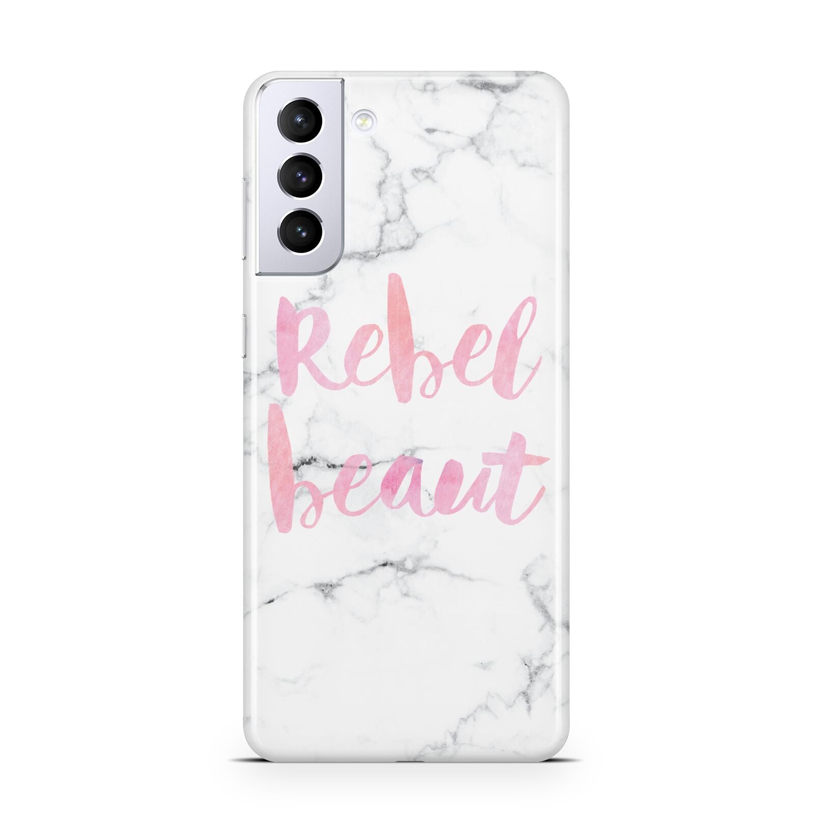 Rebel Heart Grey Marble Effect Samsung S21 Plus Phone Case