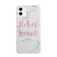 Rebel Heart Grey Marble Effect iPhone 11 3D Snap Case